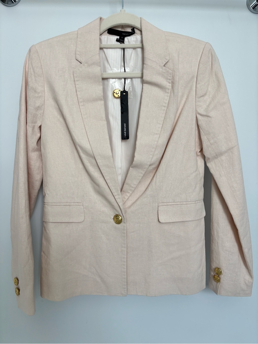 Harve Benard Light Blush Single-Button Blazer